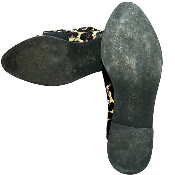 TREASURE & BOND Calf Hair Leopard Print Point Toe Slip On Ainsley Loafers SZ 8 - Picture 7 of 10